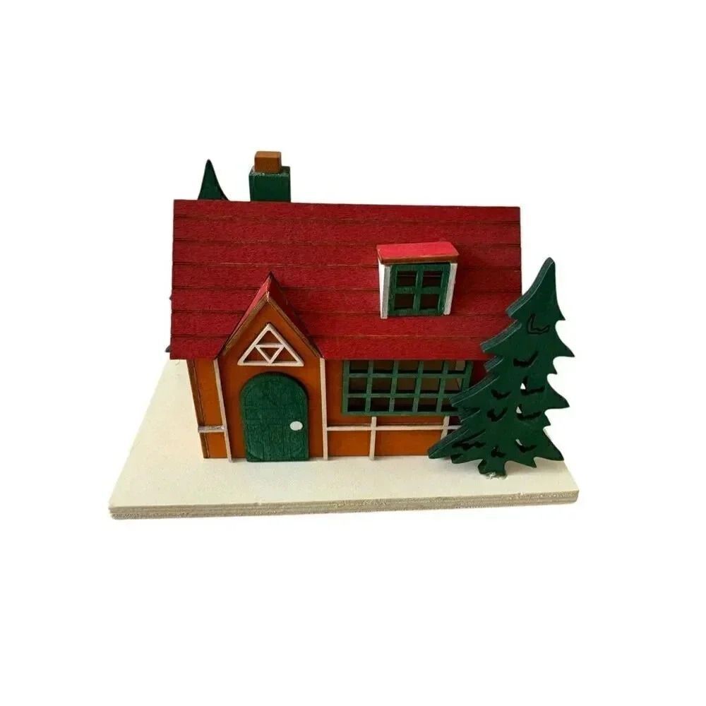 Target House Cabin Pine Tree Light Battery Operated Shelf Decor